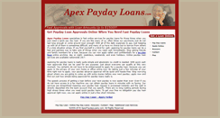 Desktop Screenshot of apexpaydayloans.com