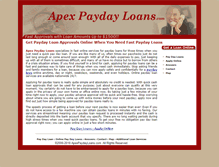 Tablet Screenshot of apexpaydayloans.com